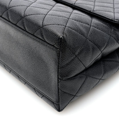 Chanel Caviar Quilted Jumbo Kelly Flap Black 10 of 10