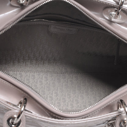 Christian Dior Patent Cannage Large Lady Dior Grey 6 of 12