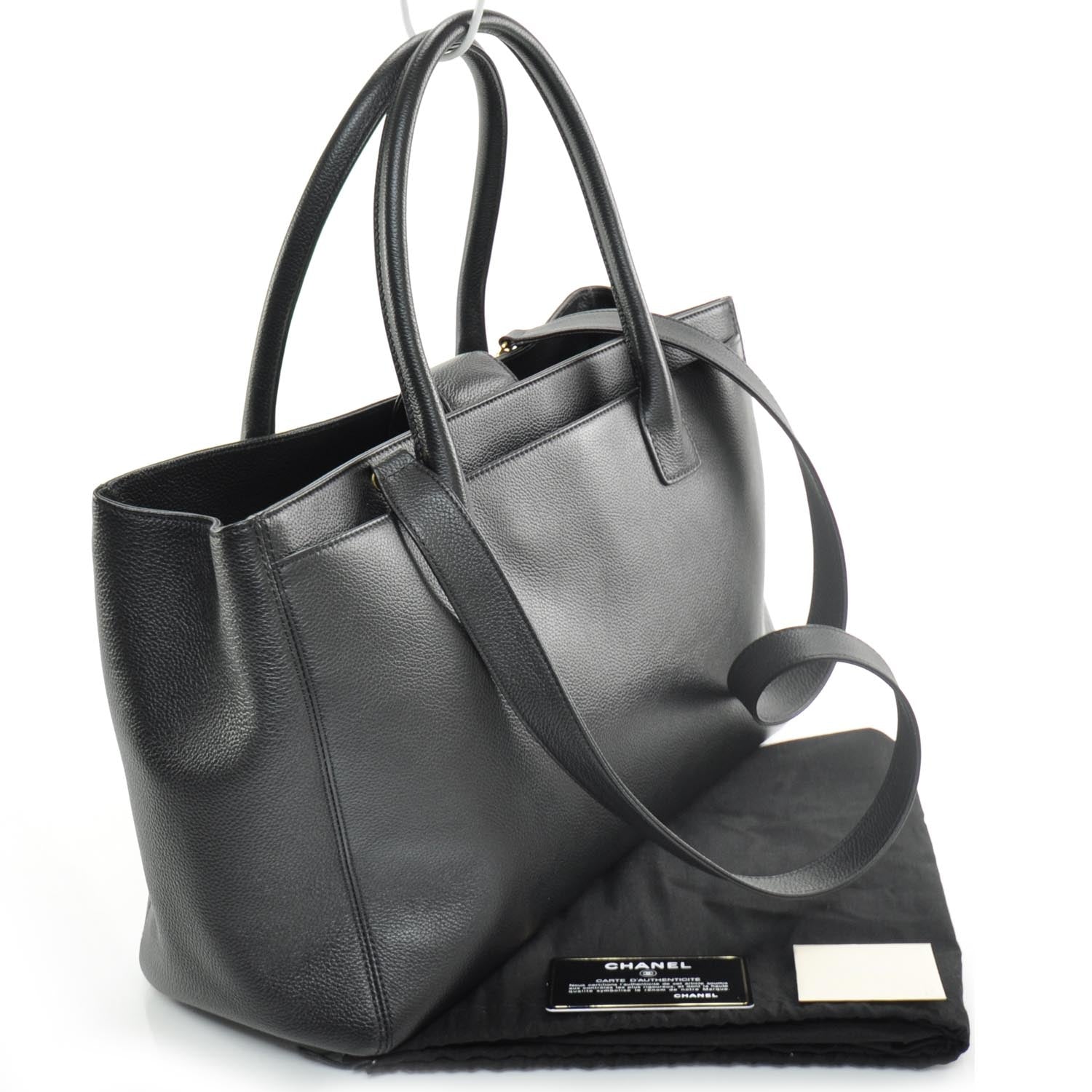 Chanel Caviar Cerf Executive Shopper Tote Black GHW 3 of 11
