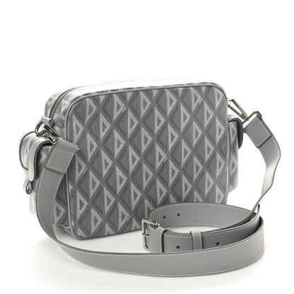Christian Dior Coated Canvas CD Diamond Hit The Road Messenger Grey 3 of 9