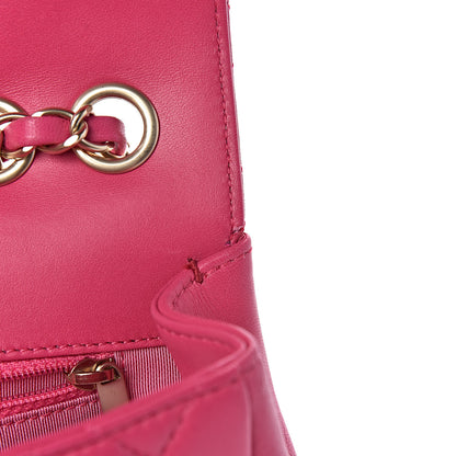 Chanel Lambskin Quilted Mini Mademoiselle Chic Flap Pink 15 of 15