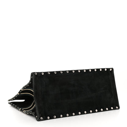 Christian Dior Suede Large Sea Book Tote Black 4 of 14