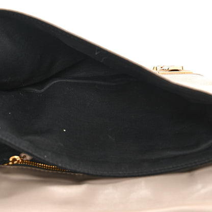 Balenciaga Chevre Gold Metallic Edge Hardware Envelope Clutch Gris Taupe 6 of 10