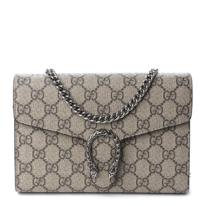 Gucci GG Supreme Monogram Mini Dionysus Chain Wallet Beige Taupe 1 of 10