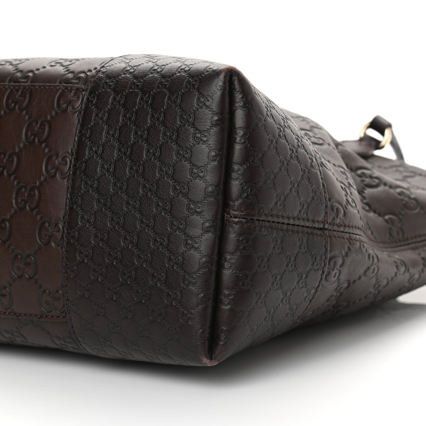Guccissima Medium Bree Foldover Tote Chocolate