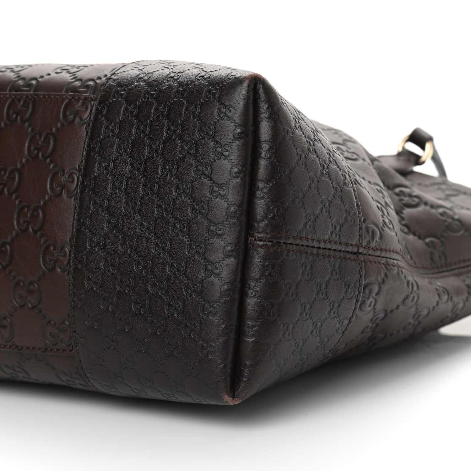 Gucci Guccissima Medium Bree Foldover Tote Chocolate 10 of 10