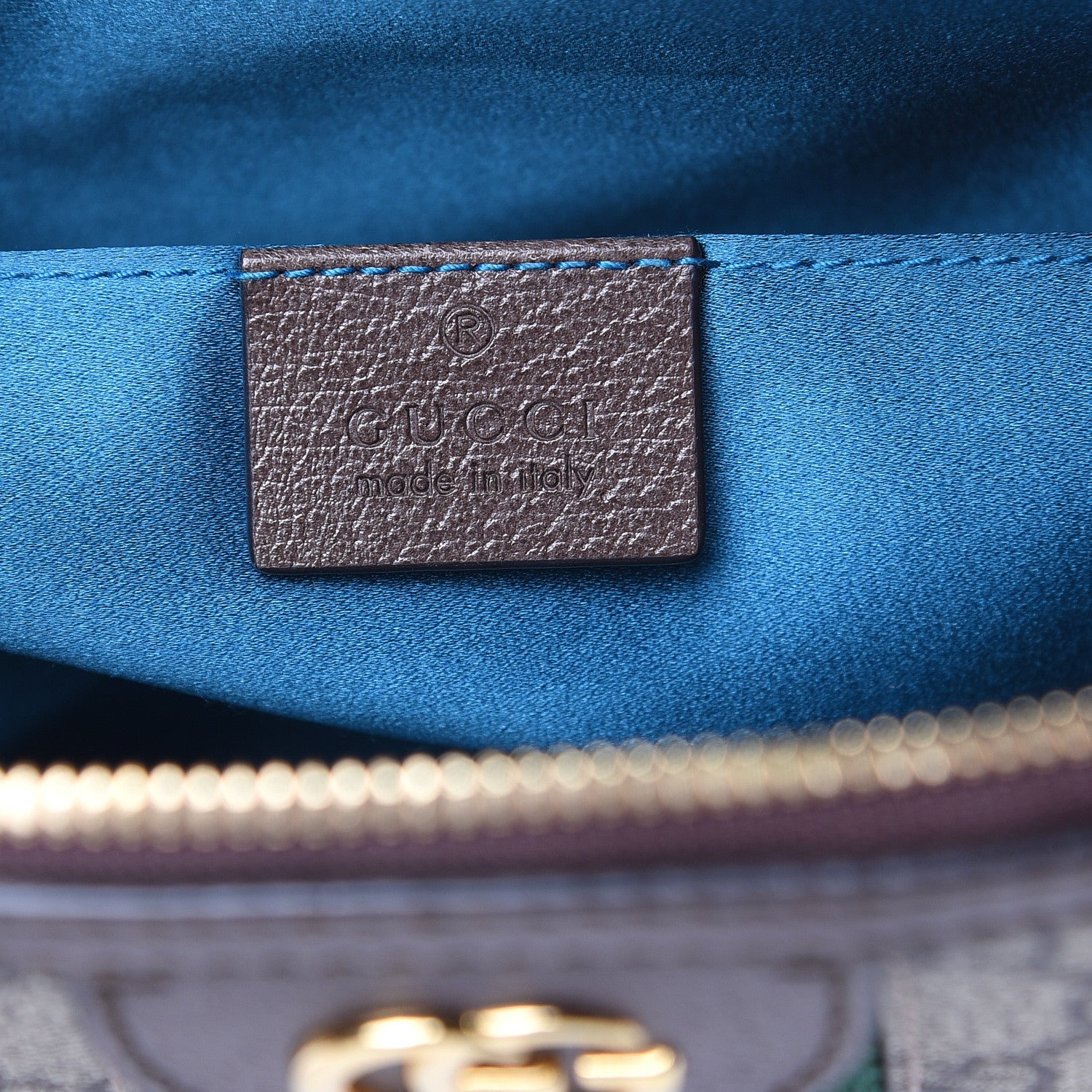 Gucci GG Supreme Monogram Textured Dollar Calfskin Web Small Ophidia Dome Shoulder Bag Beige Ebony New Acero 6 of 10