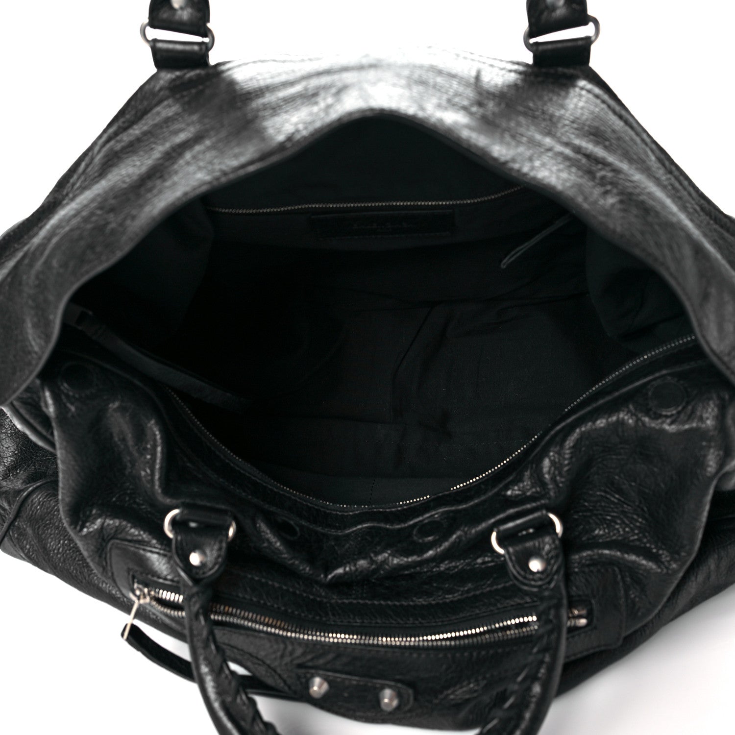 Balenciaga Agneau Classic Silver Hardware S Squash Boston Black 4 of 11