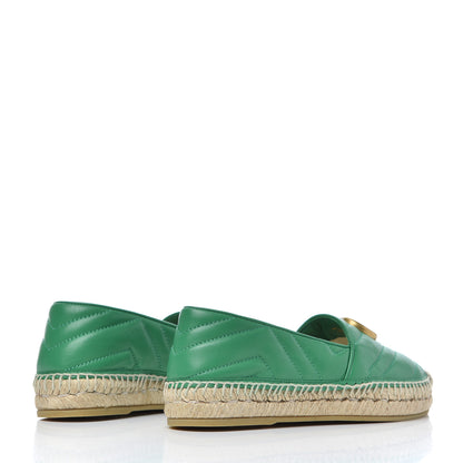 Gucci Nappa Matelasse GG Marmont Espadrilles 35.5 New Shamarock 4 of 12