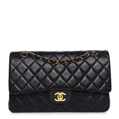 Chanel Lambskin Quilted Medium Double Flap Black 1 of 9