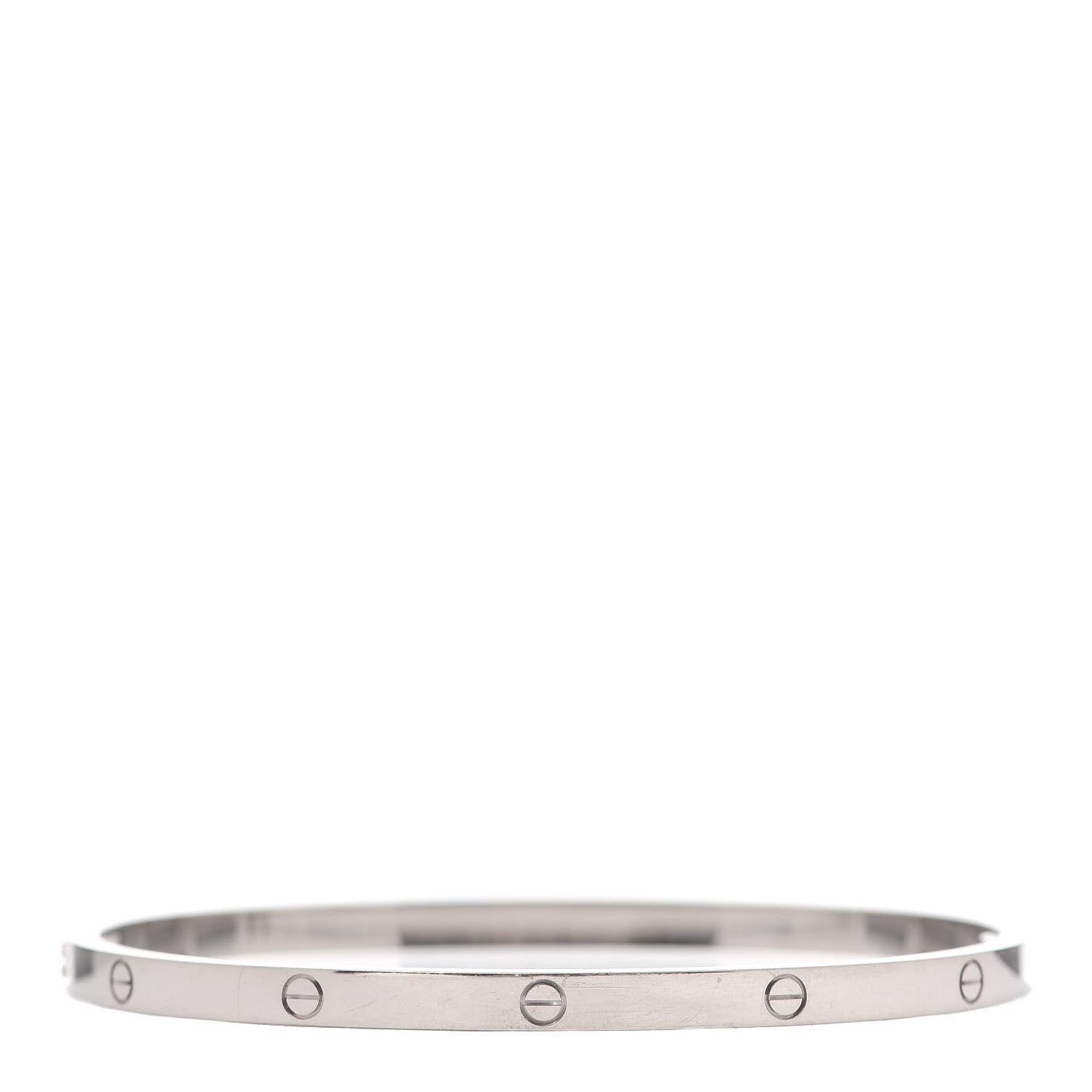 Cartier 18K White Gold Small LOVE Bracelet 18 3 of 6