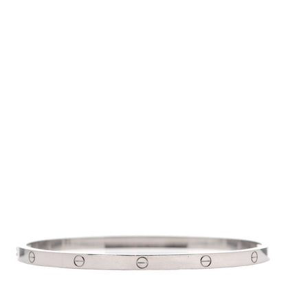 Cartier 18K White Gold Small LOVE Bracelet 18 3 of 6