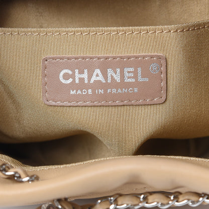 Chanel Lambskin Quilted Small CC Chain Bucket Bag Beige 6 of 18