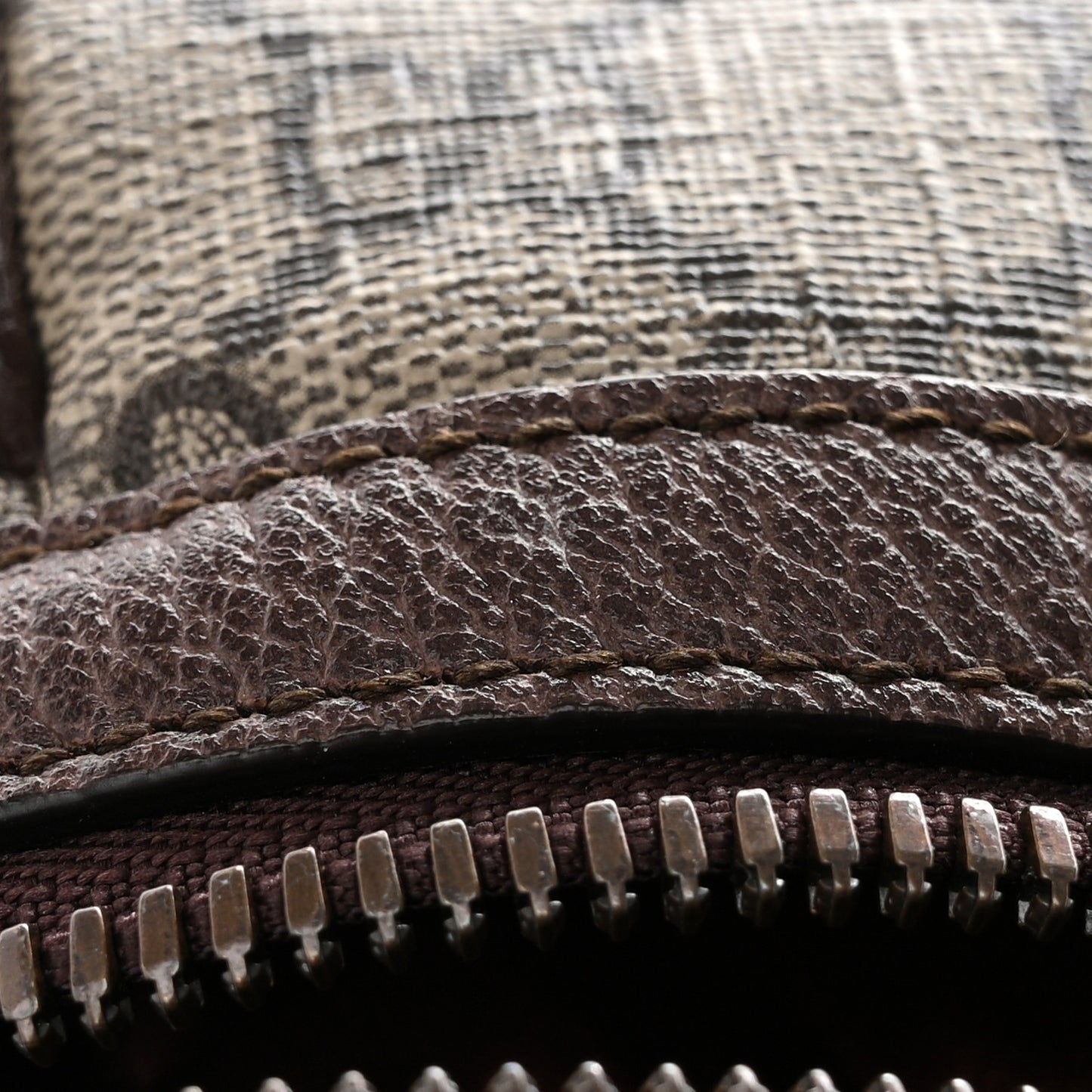 GG Supreme Monogram Textured Dollar Calfskin Web Large Savoy Duffle Bag Beige Ebony New Acero