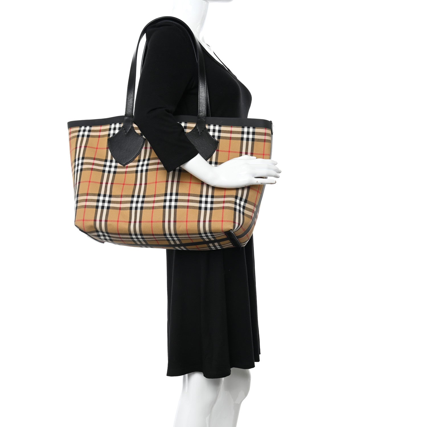Burberry Vintage Check Medium The Giant Reversible Tote Antique Yellow Bright Red 2 of 20