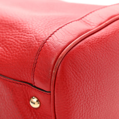 Gucci Pebbled Calfskin Medium Soho Boston Red 15 of 25
