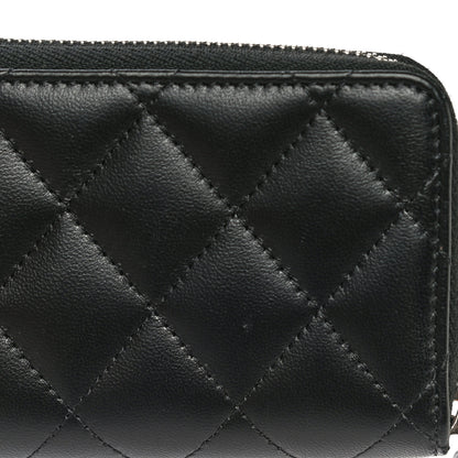 Chanel Lambskin Quilted Zip Coin Purse Black 11 of 11