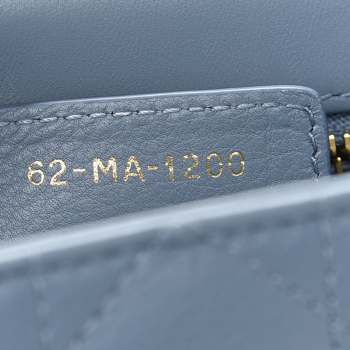 Calfskin Cannage Small Caro Bag Cloud Blue