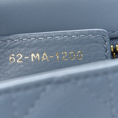 Christian Dior Calfskin Cannage Small Caro Bag Cloud Blue 7 of 9
