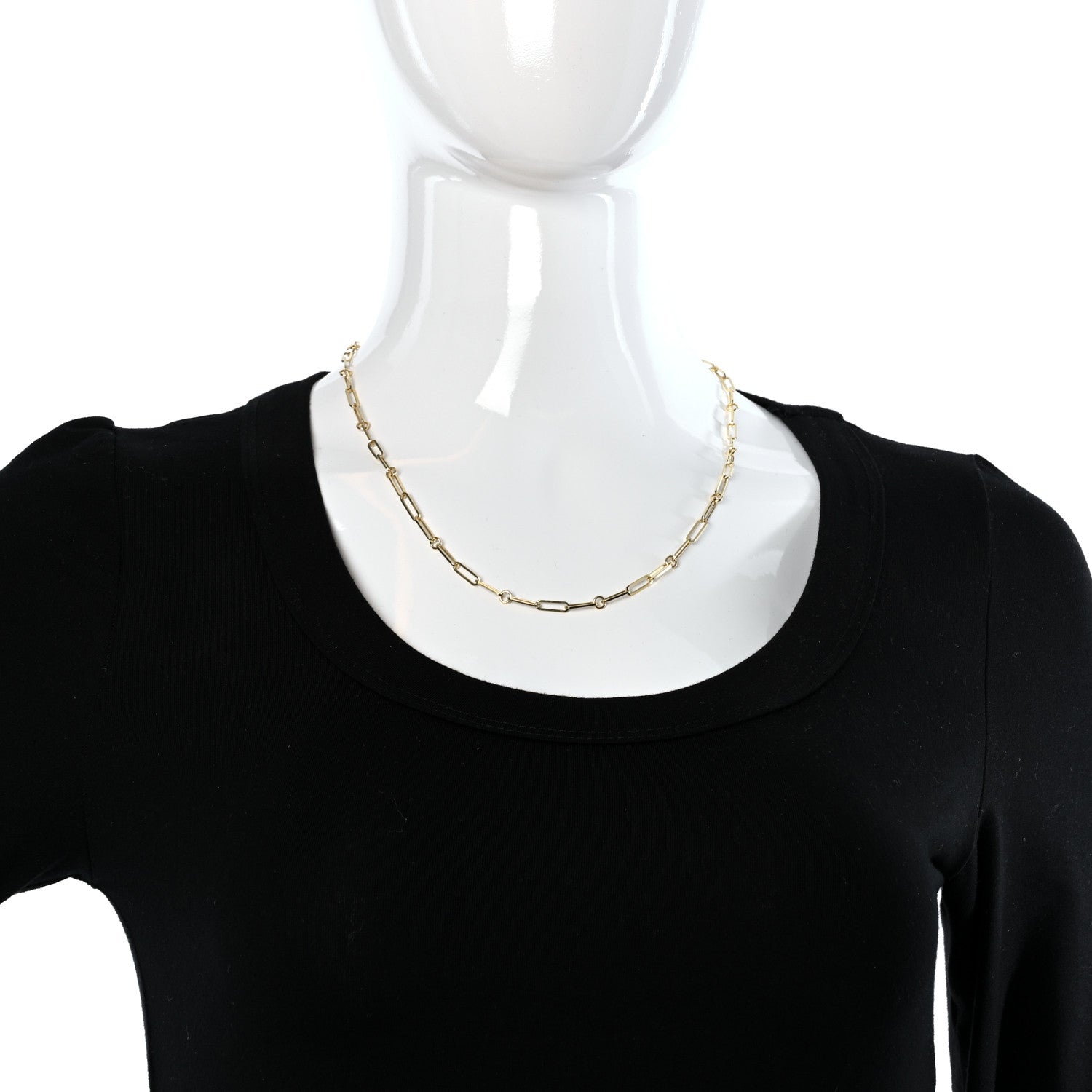 Roberto Coin 18K Yellow Gold Paper Clip Link Necklace 3 of 5