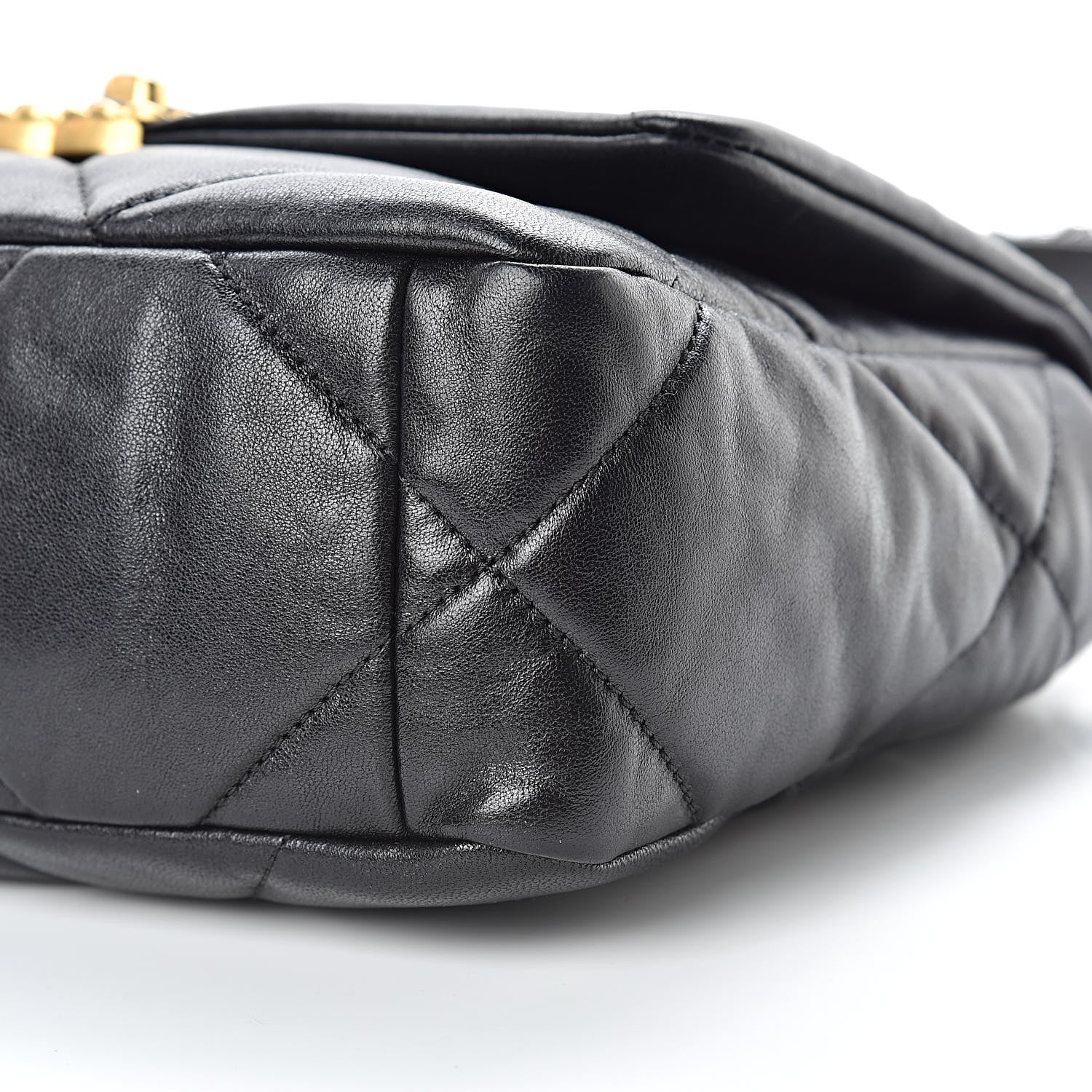Chanel Lambskin Quilted Medium 19 Flap Black 9 of 10