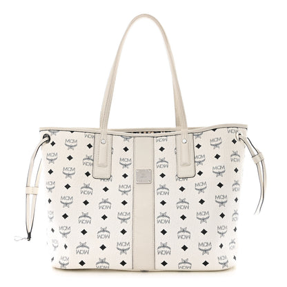 MCM Visetos Medium Liz Reversible Shopper Tote White 3 of 22