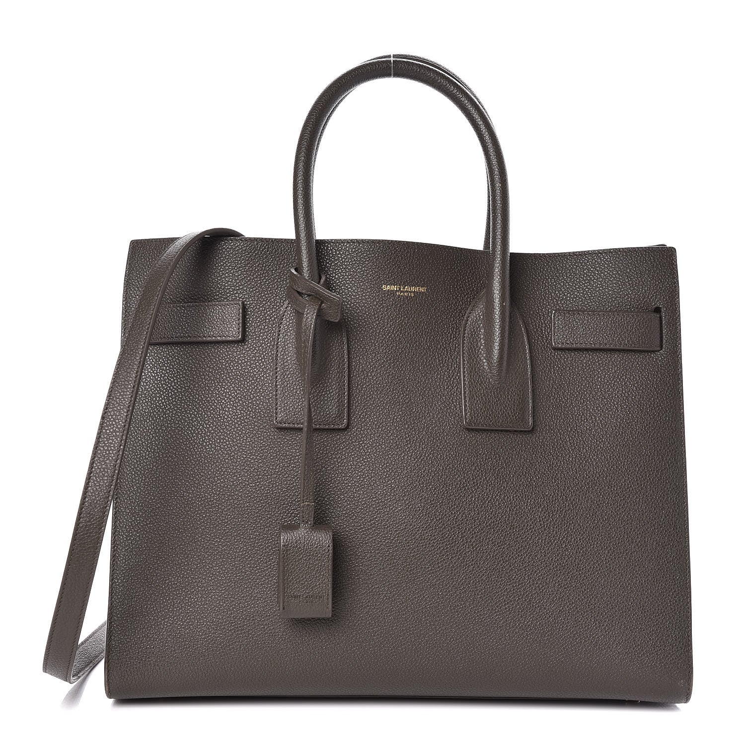 Saint Laurent Grained Calfskin Small Sac De Jour Earth 1 of 10