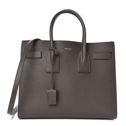Saint Laurent Grained Calfskin Small Sac De Jour Earth 1 of 10