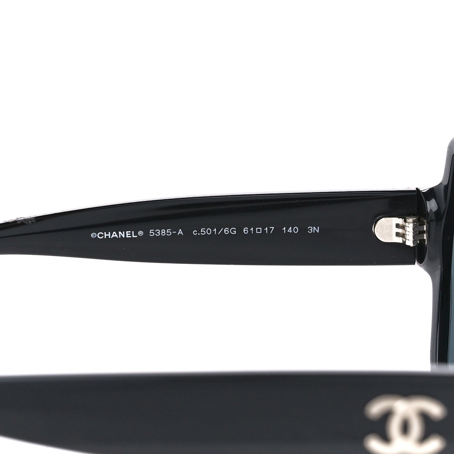 Chanel Acetate Square CC Sunglasses 5385 Black 5 of 8