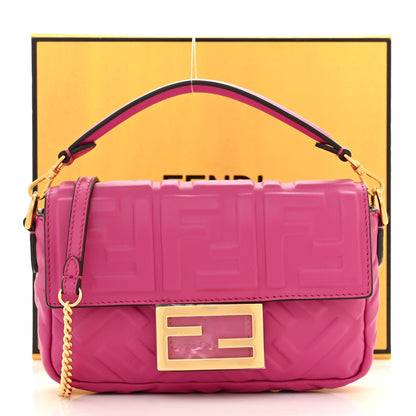 Fendi Nappa FF 1974 Embossed Mini Baguette Ciclamino Pilar 11 of 11
