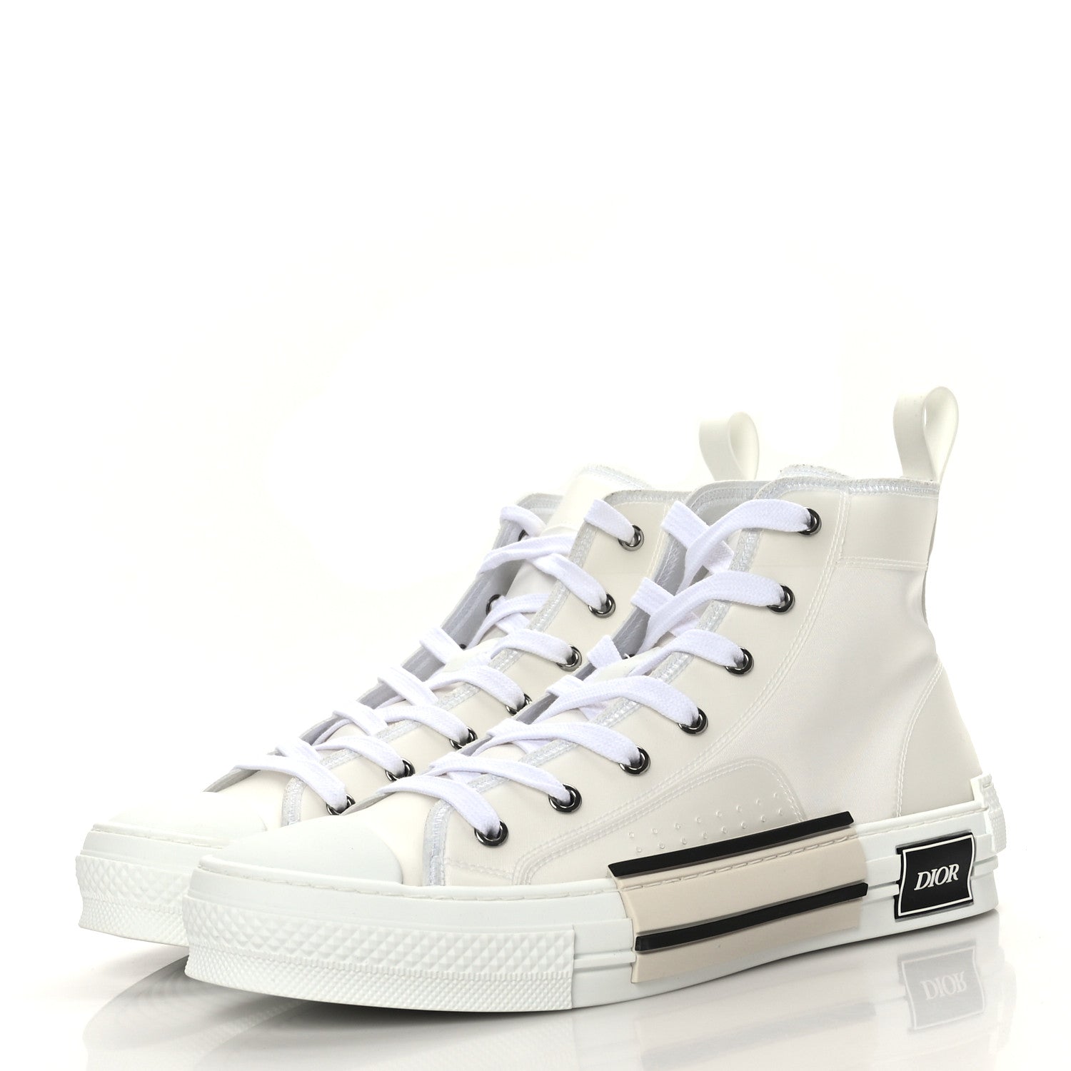 Christian Dior Canvas Mens B23 High Top Sneakers 41.5 White 3 of 6