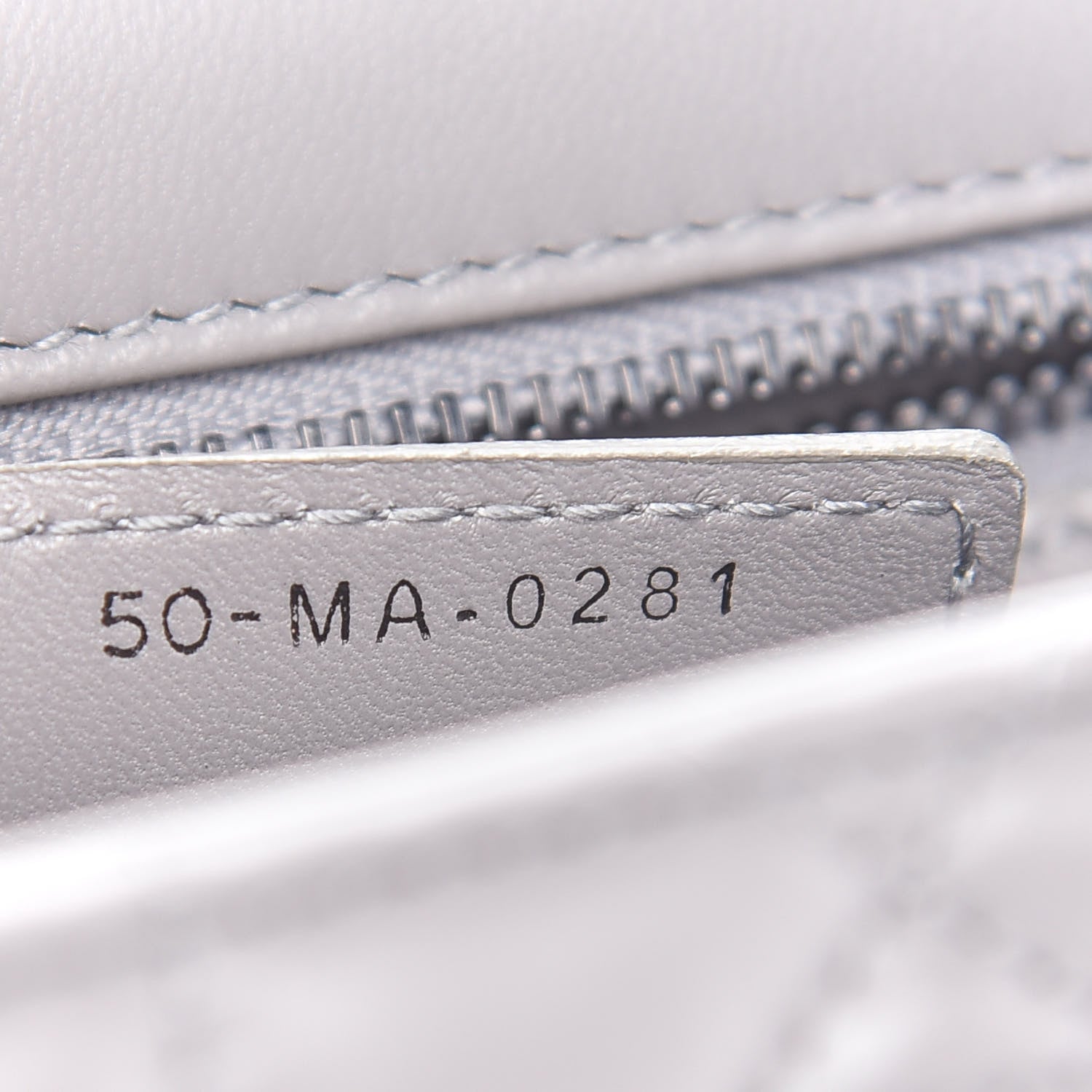 Christian Dior Lambskin Cannage Caro Bag Grey 7 of 9