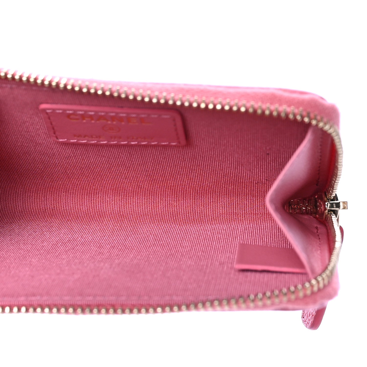Chanel Caviar Camellia Embossed Key Holder Case Pink 4 of 9