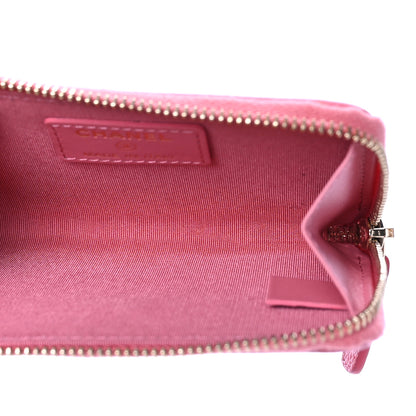 Chanel Caviar Camellia Embossed Key Holder Case Pink 4 of 9