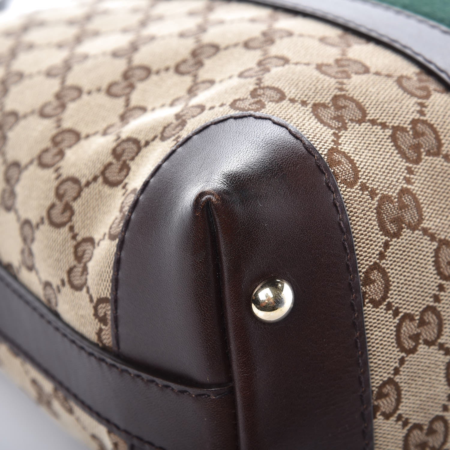Gucci Monogram Vintage Web Medium Hobo Dark Brown 9 of 12