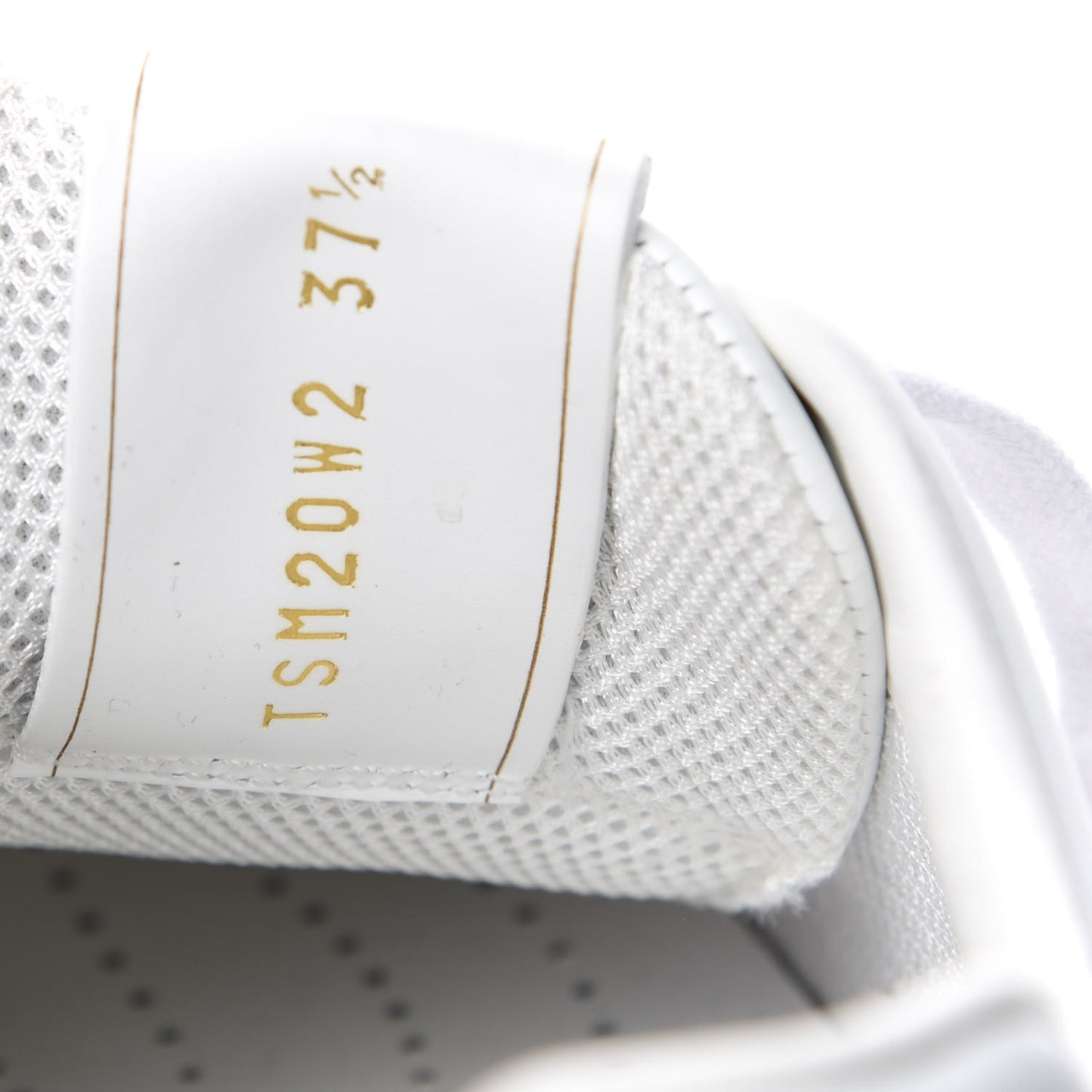 Calfskin Womens Backnet Sneakers 37.5 White