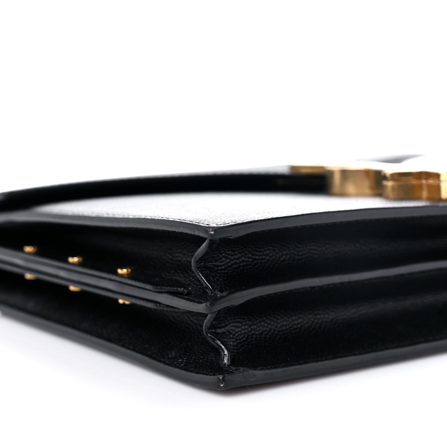 Grain De Poudre Monogram Cassandra Clasp Bag Black