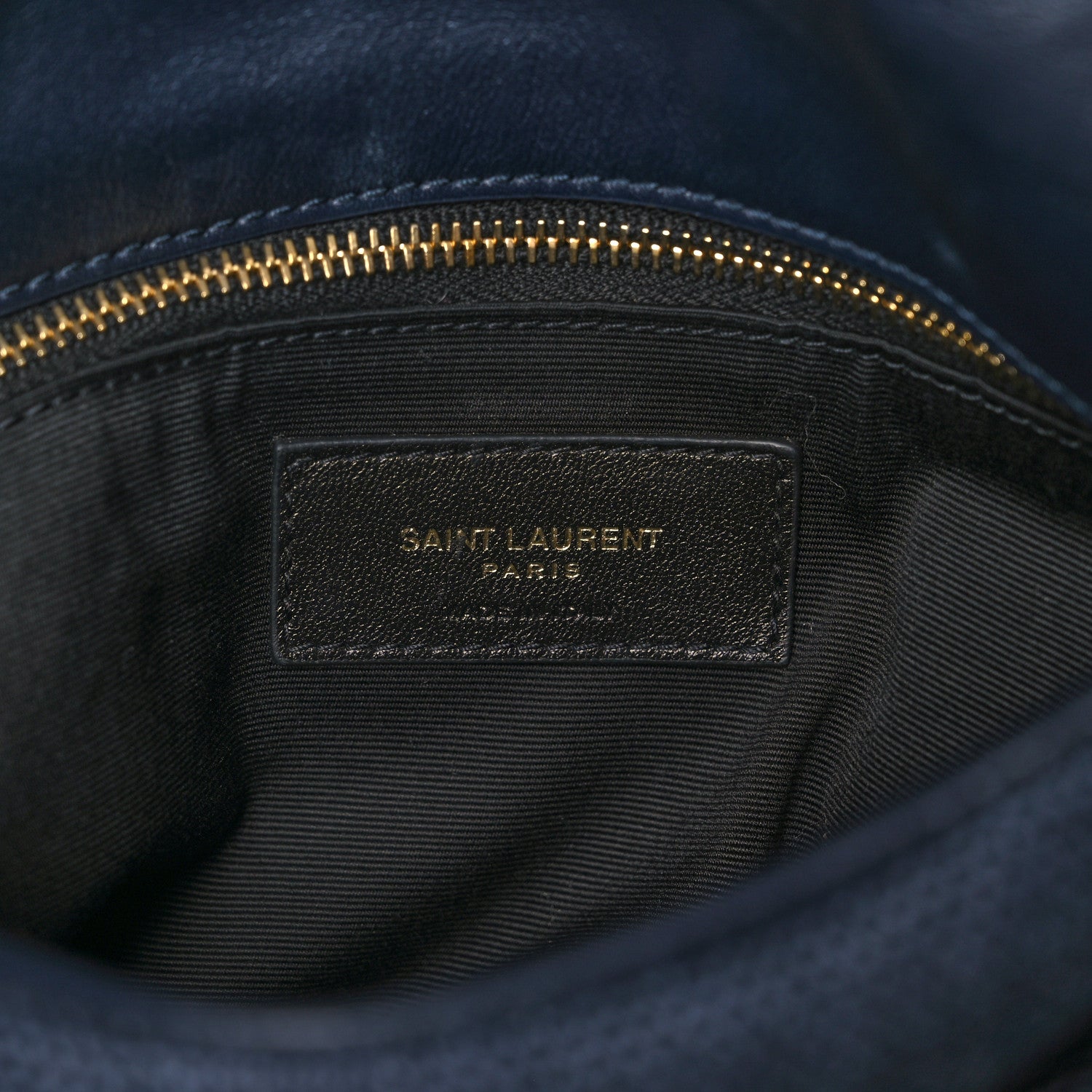 Saint Laurent Canvas Quilted Small Loulou Puffer Monogram Chain Satchel Marine 6 of 15