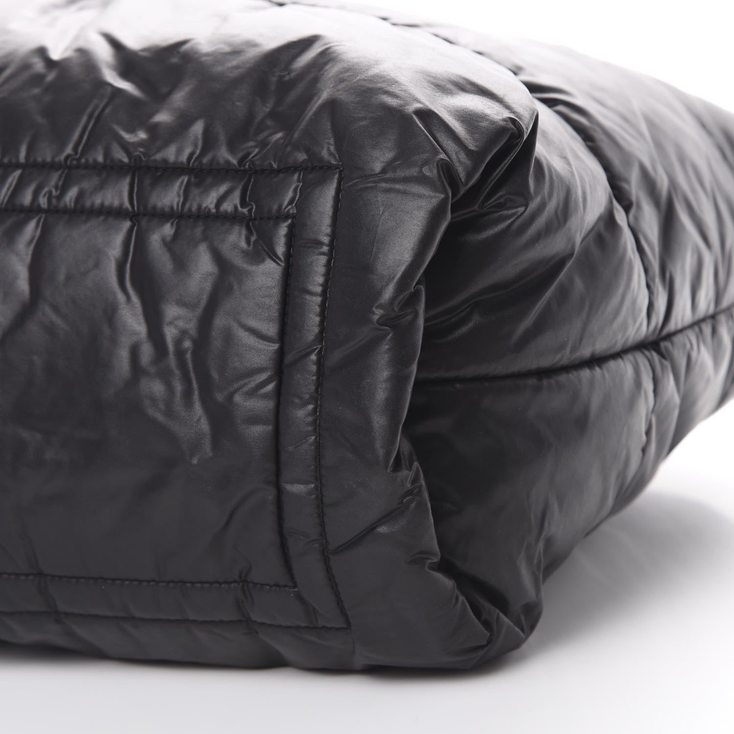 Chanel Nylon Quilted Large Coco Cocoon Tote Black 9 of 9