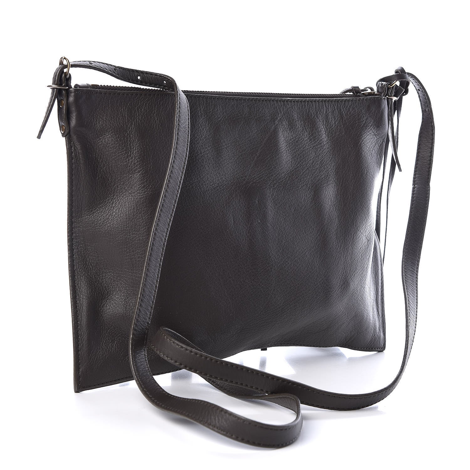 Balenciaga Calfskin Papier Neo Crossbody Grey 3 of 9