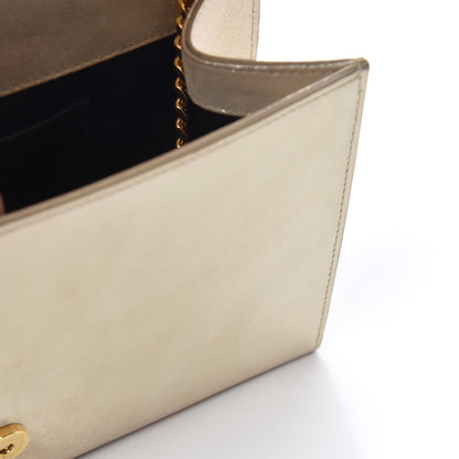 Saint Laurent Metallic Fabric Medium Monogram Kate Satchel Gold 18 of 19