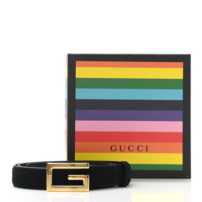 Gucci Suede Icaro G Cube 25mm Belt 90 36 Black 5 of 5