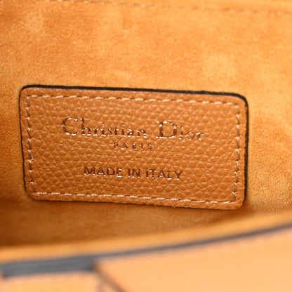 Christian Dior Grained Calfskin Mini Saddle Bag Dark Yellow 6 of 11