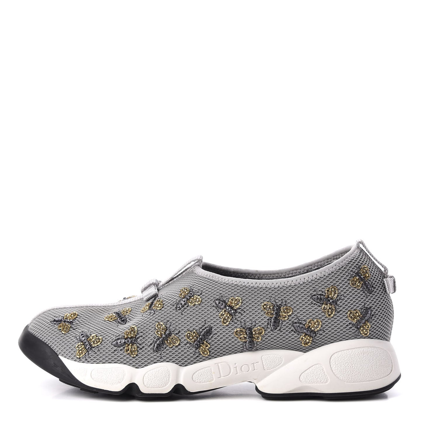 Technical Canvas Embellished Dior Fusion Sneakers 39 Grey