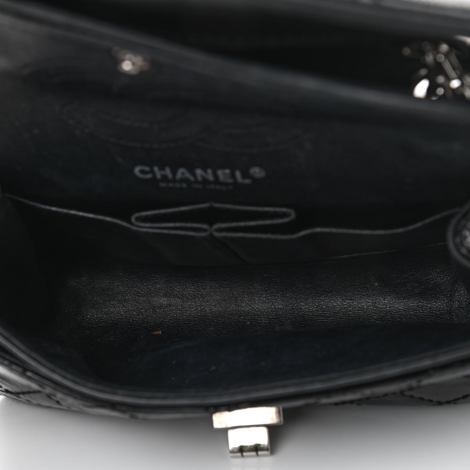 Chanel Crinkled Patent Quilted 2.55 Reissue Mini Flap Black 4 of 19