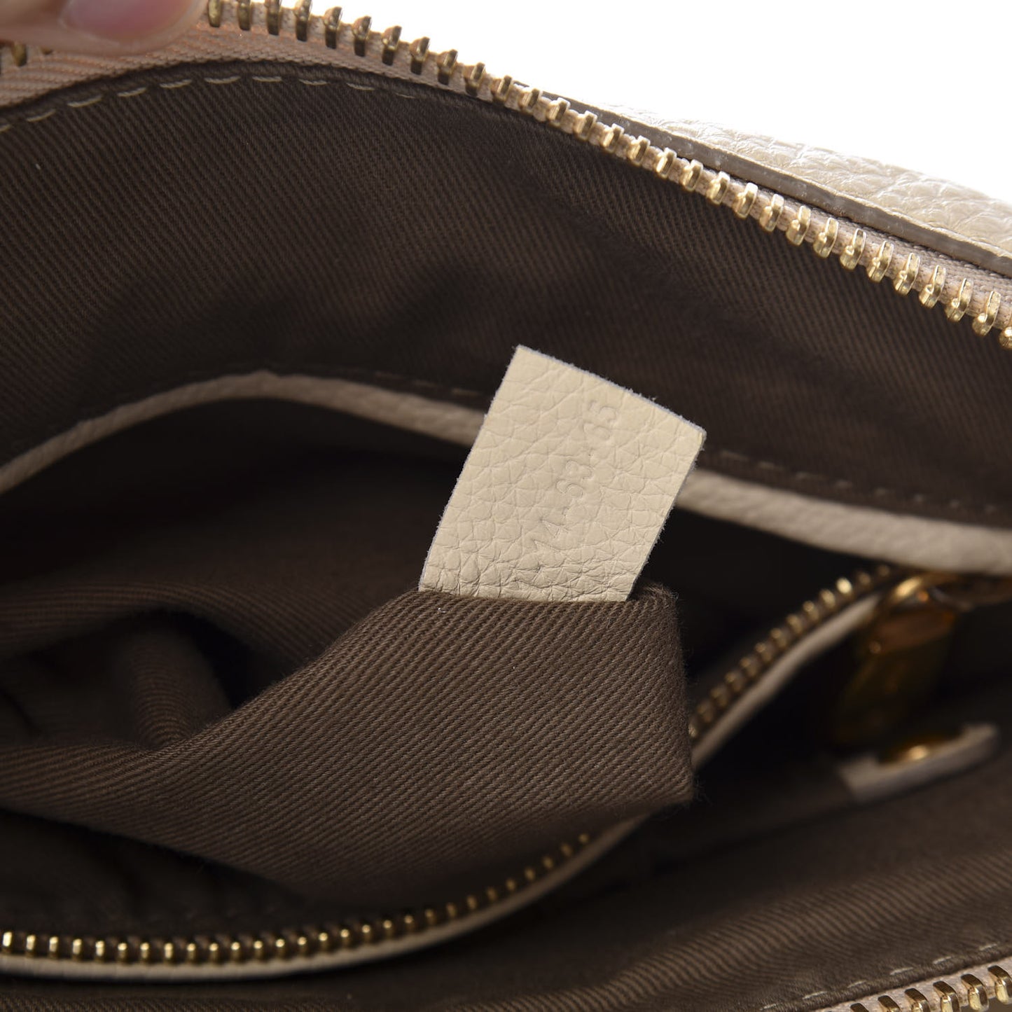 Calfskin Medium Marcie Satchel Cream