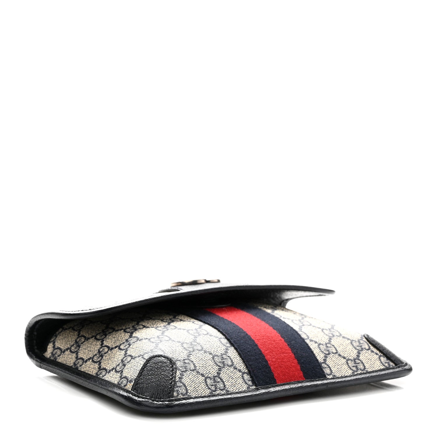 Gucci GG Supreme Monogram Web Small Ophidia Belt Bag  90 36 Beige Navy 3 of 9