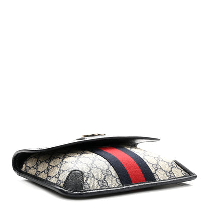 Gucci GG Supreme Monogram Web Small Ophidia Belt Bag  90 36 Beige Navy 3 of 9