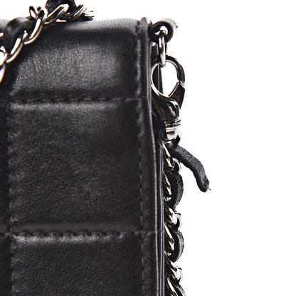 Chanel Lambskin Chocolate Bar Chain Clutch Black 12 of 15