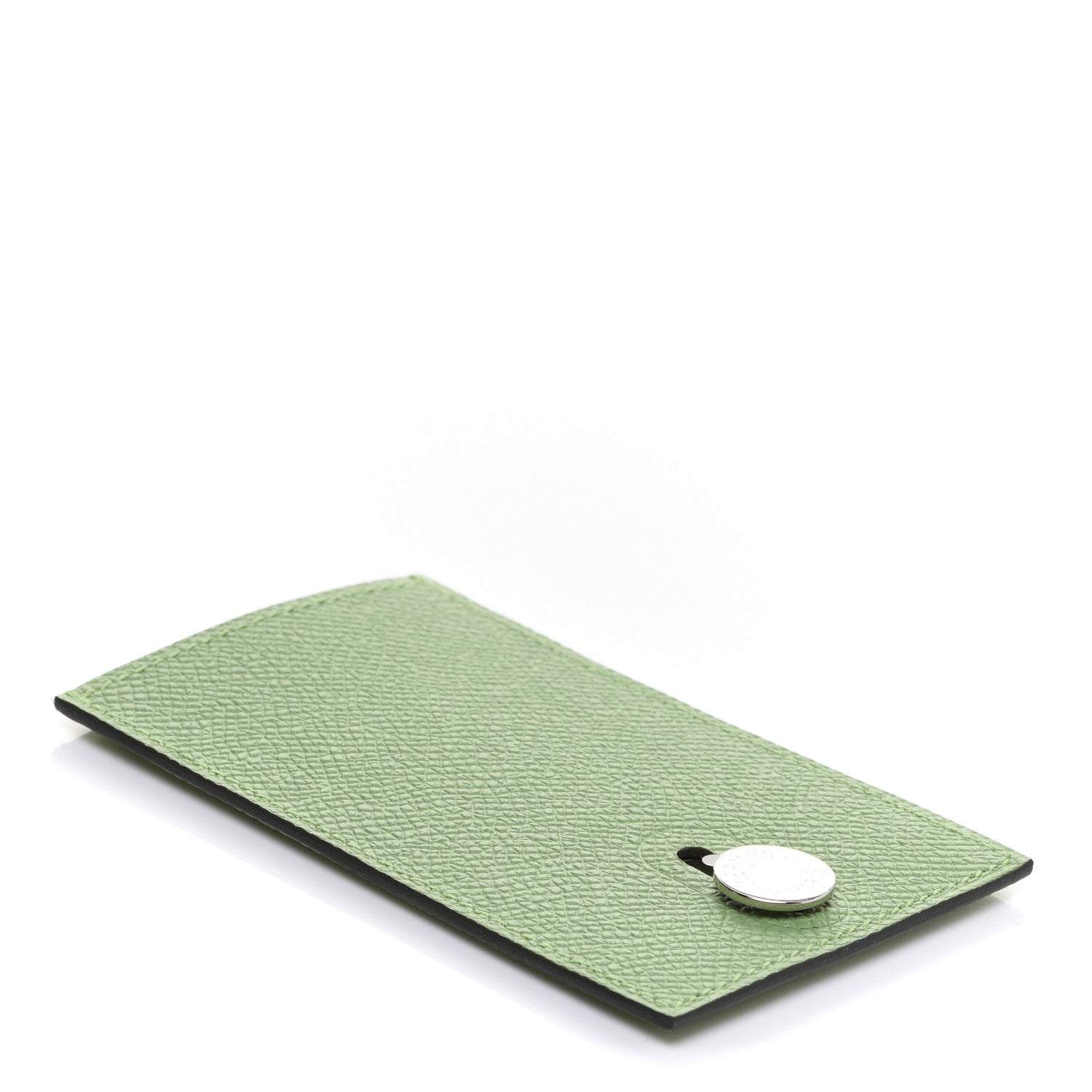Hermes Epsom Diabolo Card Holder Case Vert Criquet 4 of 8